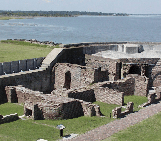 An Aerial shot of Fort Sumter National Monument