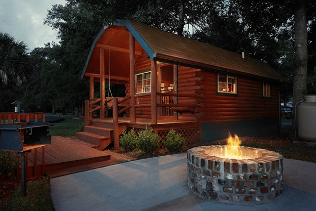 A log cabin at Mount Pleasant / Charleston KOA Holiday - Mt. Pleasant, SC