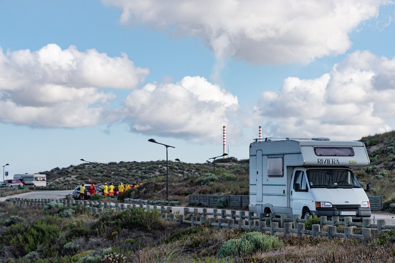 An RV on the road