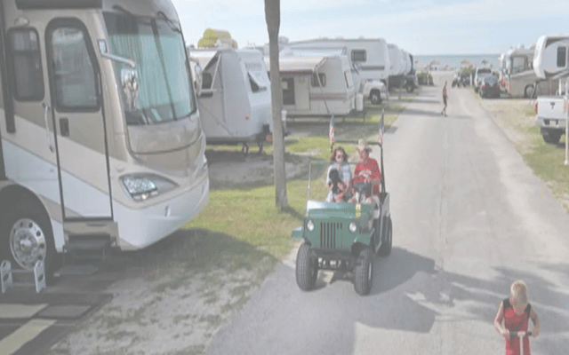 Campers at Amenities At Apache Family Campground And Pier