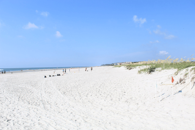 A sandy beach 