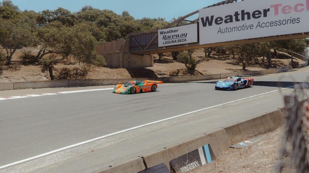 race cars on a track